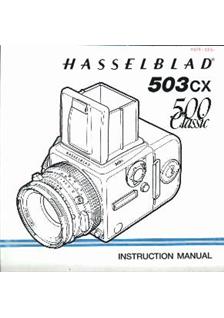 Hasselblad 503 CX manual. Camera Instructions.